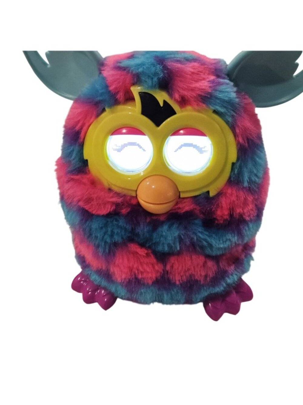 Hasbro 2012 Interactive Talking Pink & Blue Hearts Plush Furby Boom Toy - Picture 3 of 4
